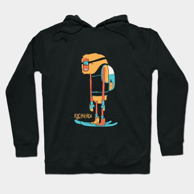 Monster Skier Hoodie by PulceDesign